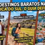 Destinos Baratos na América do Sul: O Guia Definitivo de Custo-Benefício 5 Uma colagem de imagens em formato de thumbnail para um guia de viagens sobre destinos baratos na América do Sul.